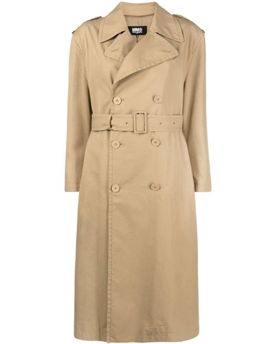 MM6 by Maison Martin Margiela Double-breasted Trench Coat - Natural