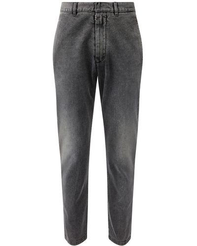 MM6 by Maison Martin Margiela Denim Tapered Trousers - Grey