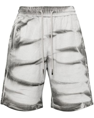Feng Chen Wang Tie-dye Track Shorts - Gray