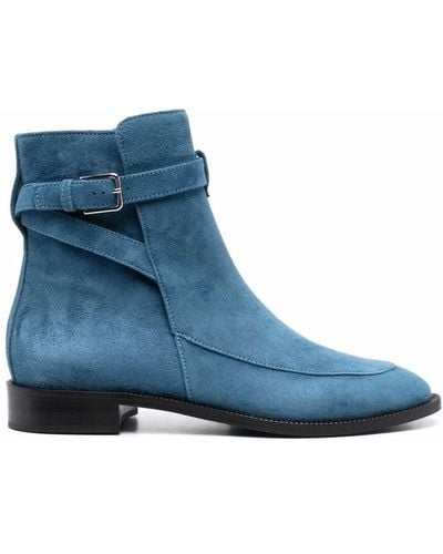 SCAROSSO Kelly Suede Boots - Blue