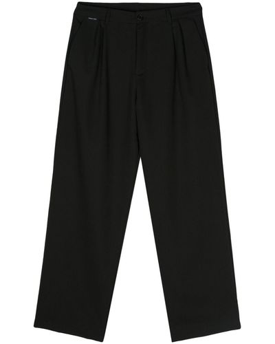 FAMILY FIRST Twill Wide-leg Trousers - Black