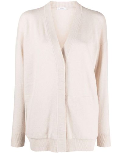 Peserico Long-sleeved Fine-knit Cardigan - Natural
