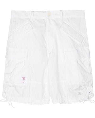 Undercover Multi-pockets Drawstring Hem Shorts - White