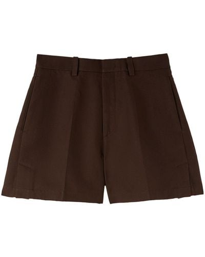 Jil Sander High-waisted Tailored Shorts - Brown