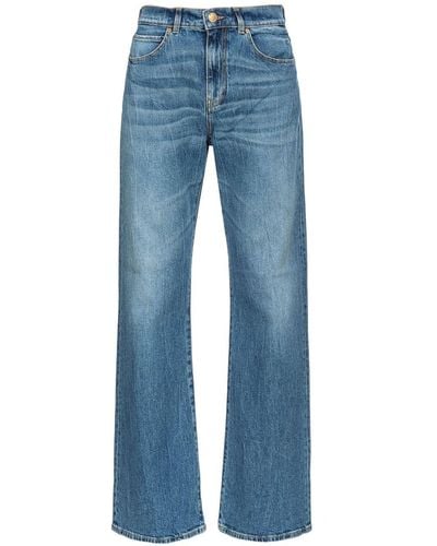 Pinko Halbhohe Wide-Leg-Jeans - Blau