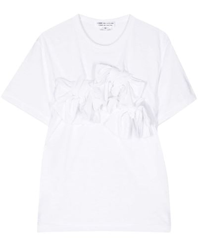 Comme des Garçons Ruffle-panel Jersey T-shirt - White