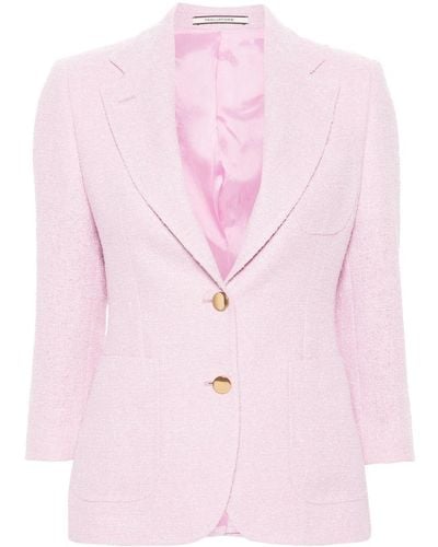 Tagliatore Bouclé Blazer - Roze