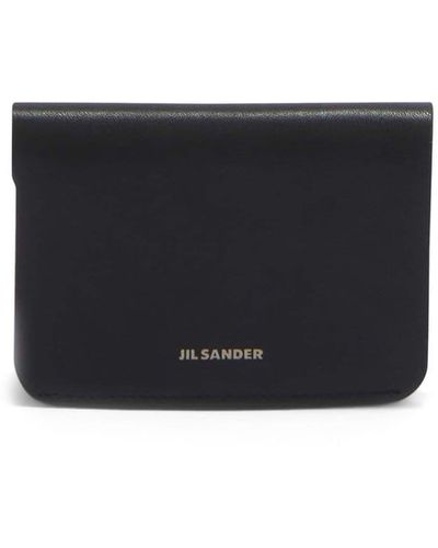 Jil Sander Logo-debossed leather wallet - Schwarz