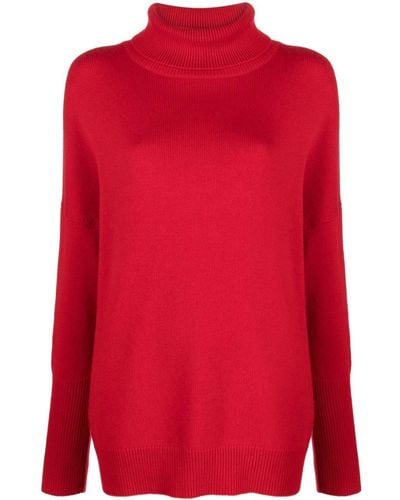Chinti & Parker The Relaxed Roll-neck Cashmere Sweater - Red