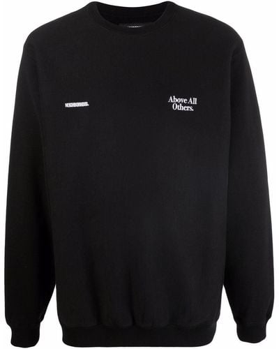 Neighborhood Sweater Met Geborduurd Logo - Zwart