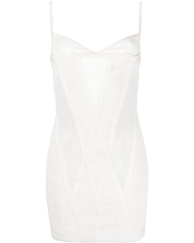 Dion Lee Oblique Corset Mini Dress - Women's - Polyamide/elastane - White