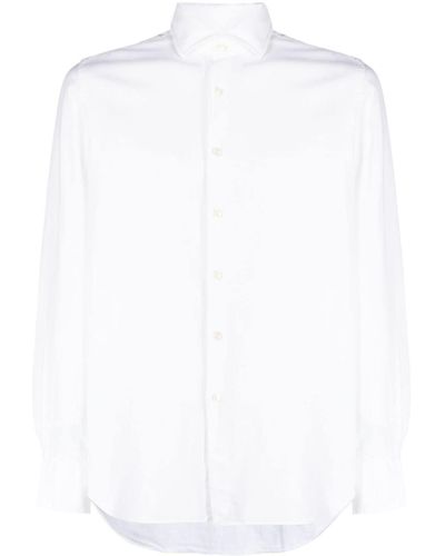 Xacus Cutaway-collar Cotton Shirt - White