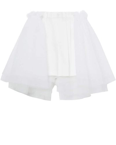 Noir Kei Ninomiya Shorts sartoriali - Bianco