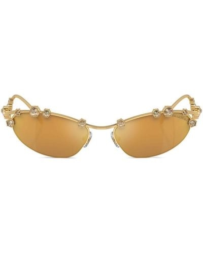 Swarovski Crystal-embellished Cat-eye Sunglasses - Natural