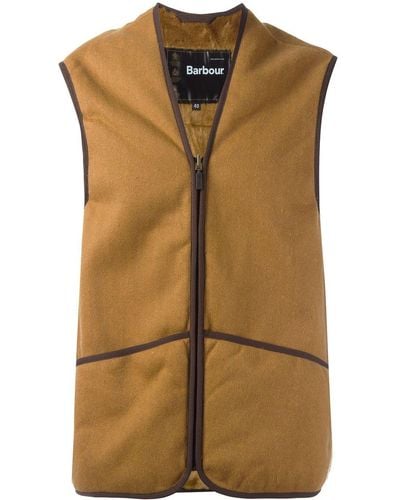 Barbour Coat With Zip - Natural