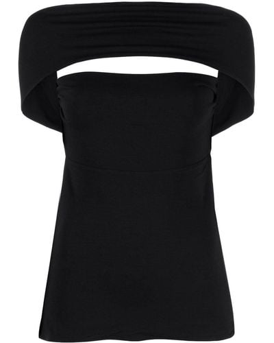 Totême Top con dettaglio cut-out - Nero