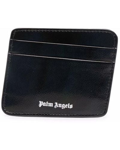 Palm Angels Tarjetero con logo estampado - Negro