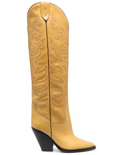 Isabel Marant Western-style Pull-on Boots - Yellow