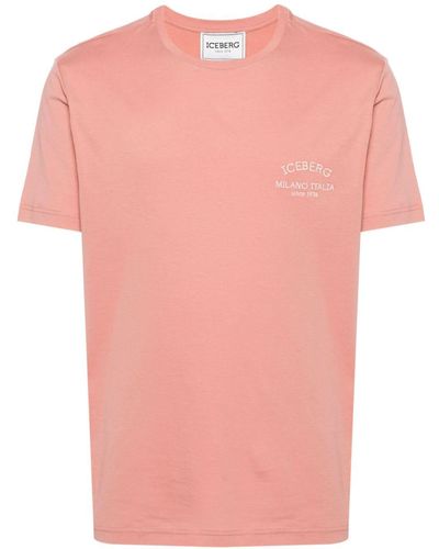 Iceberg Logo-print Cotton T-shirt - Pink