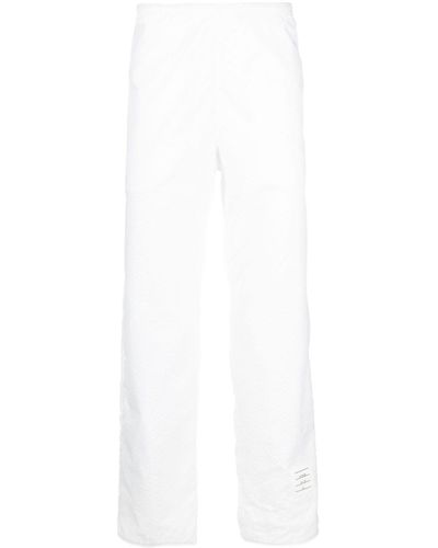 Thom Browne Straight-leg Ripstop Trousers - White