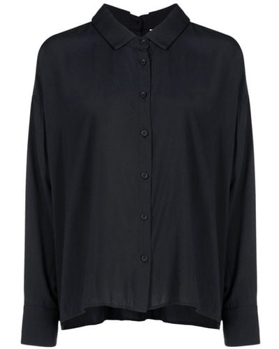 UMA | Raquel Davidowicz Camisa con botones y manga larga - Negro