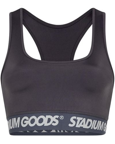 Stadium Goods Racerback "dark Grey" Bra - Black