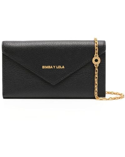 Bimba Y Lola Logo-lettering Leather Purse - Black
