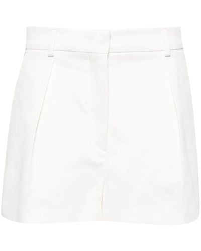 Sportmax Twill Pleated Shorts - White