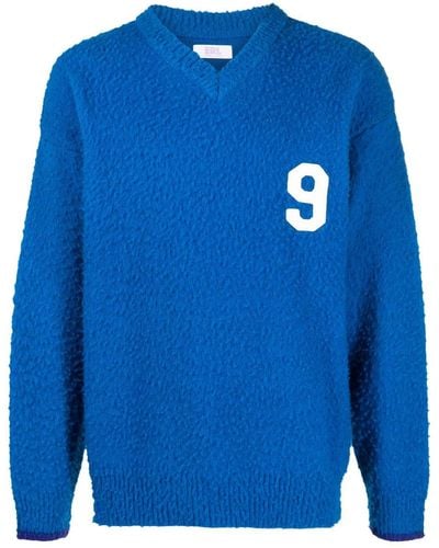 ERL Jersey de fútbol con logo de números - Azul