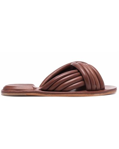 Officine Creative Cybille Leather Sandals - Brown