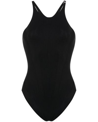 Mugler Corset-style Swimsuit - Black