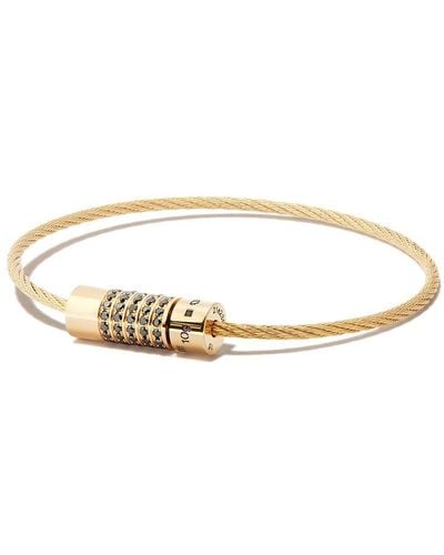 Le Gramme 18kt Yellow Gold Cable Le 10g Diamond Bracelet - White