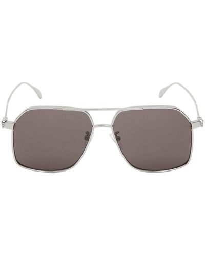 Alexander McQueen Pilot-frame Sunglasses - Gray