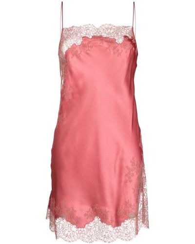 Carine Gilson Lace Slip Dress - Pink