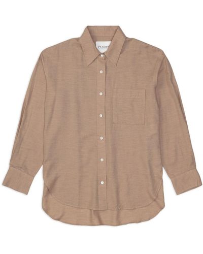 Closed Cotton-cashmere Blend Shirt - Natural