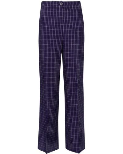Claudie Pierlot Checked Tailored Trousers - Blue