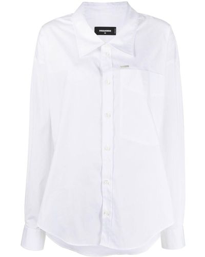 DSquared² White Stretch-cotton Shirt