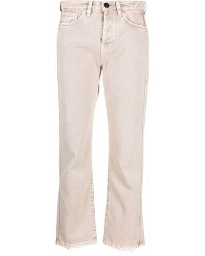 3x1 High Rise Straight Leg Cropped Jeans - Multicolour