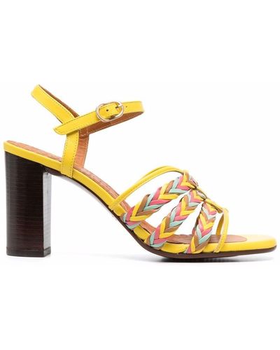 Chie Mihara Bari Woven High-heeled Sandals - Yellow