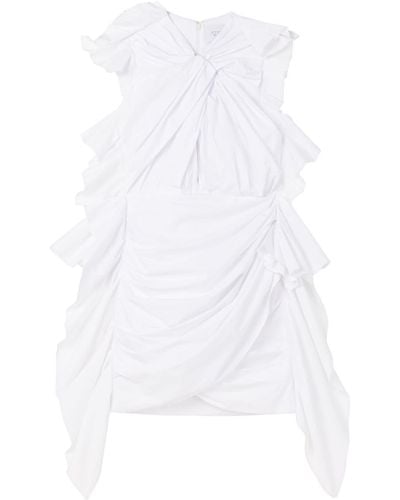 AZ FACTORY Calla Lily Draped Minidress - White