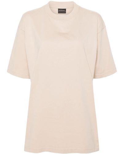 Balenciaga T-shirt à ornements strassés - Neutre