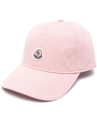 Moncler Baseballkappe mit Logo-Patch - Pink