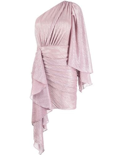 PATBO One-shoulder Draped Mini Dress - Pink