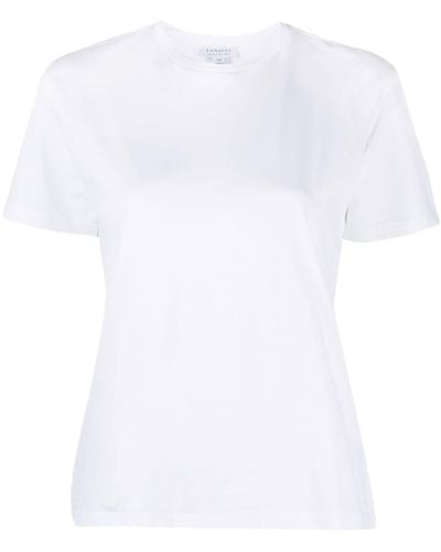 Sunspel Schmales T-Shirt - Weiß