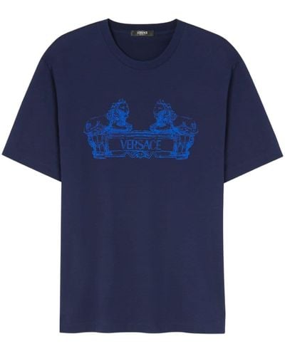Versace Cartouche T-Shirt - Blau