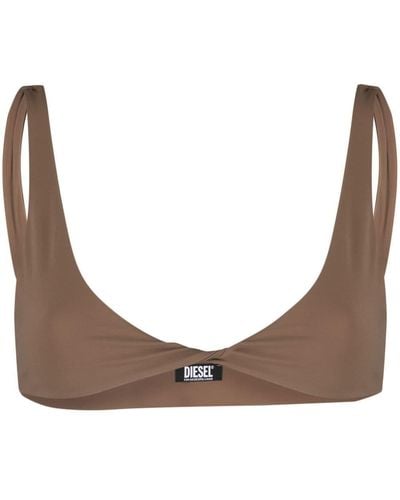 DIESEL Top bikini Tara con design a incrocio - Marrone