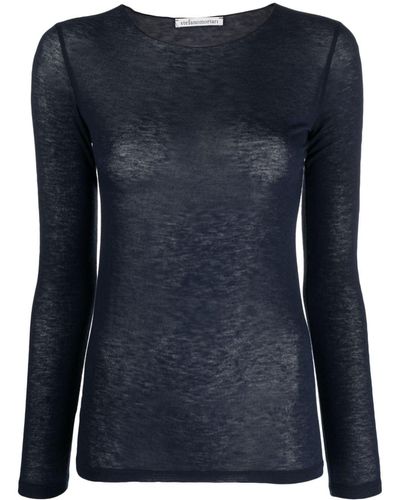 Stefano Mortari Long-sleeved Knitted Top - Blue
