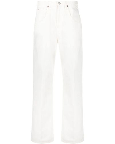 Victoria Beckham Weite High-Rise-Jeans - Weiß
