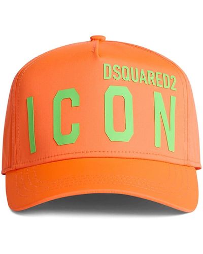 DSquared² Cappello da baseball con stampa - Arancione