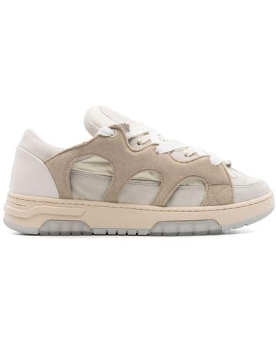 Paura Santha Suede Trainers - Natural